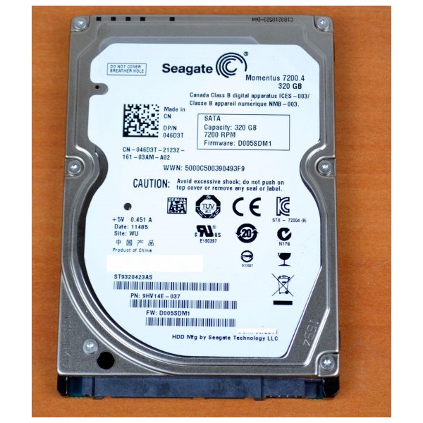 Ổ cứng laptop Seagate 320GB – 7200RPM – SATA 3