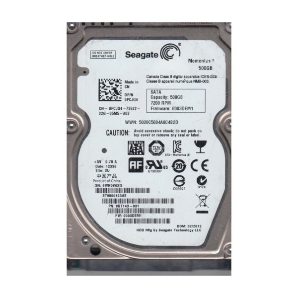Ổ cứng laptop Seagate 500GB – 7200RPM – SATA 3